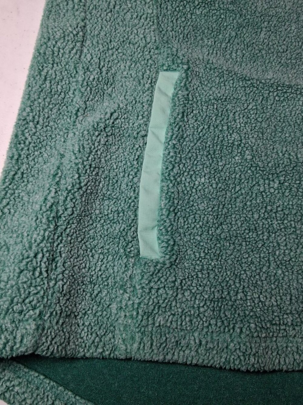 LL Bean Fleece Jacket Women S Green Tumbled Sherpa Gorpcore Outdoors Pullover Sn - Picture 11 of 12